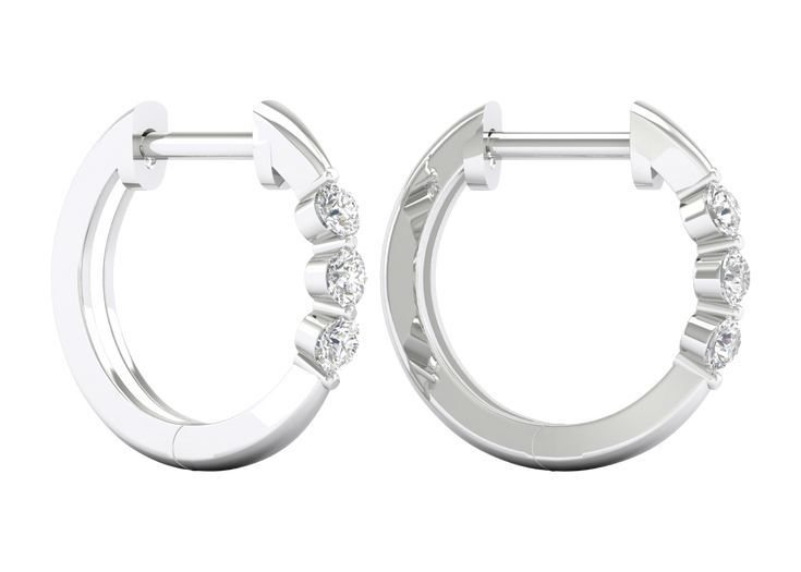 Tri-Stone Hoops Replica gallery image