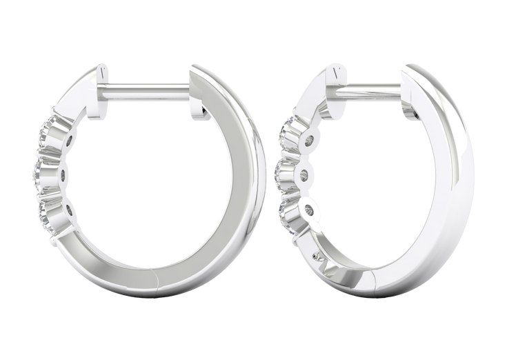 Tri-Stone Hoops Replica gallery image